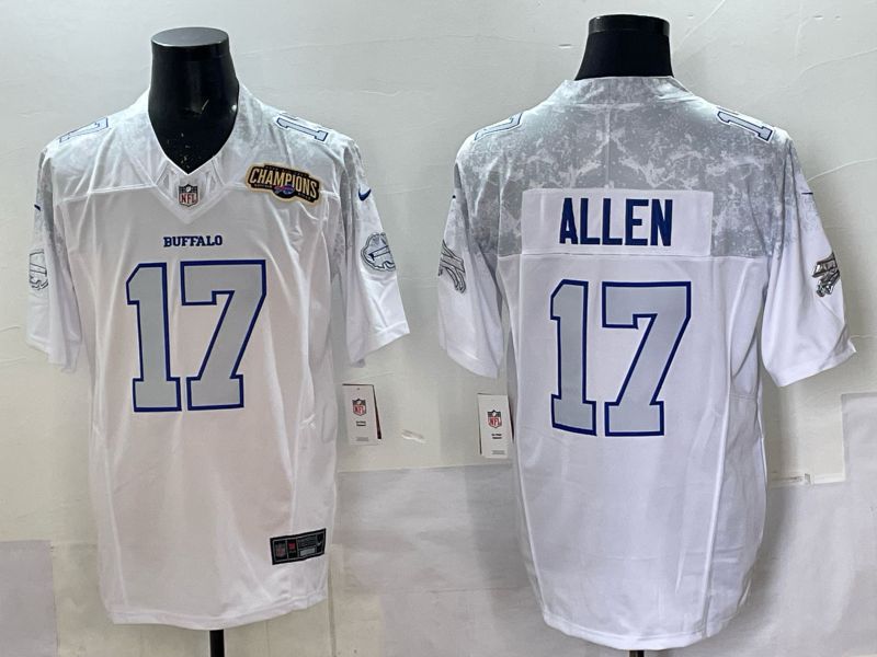 Men Buffalo Bills 17 Josh Allen Nike White 2025 Rivalries Collection Limited NFL Jersey 07